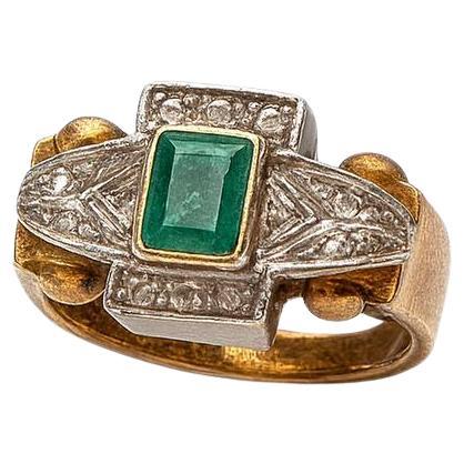 Anillo Esmeralda Antiguo Oro 14k