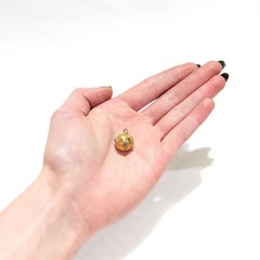 Antique 14K Gold Etruscan Revival Ball Shaped Watch Fob or Charm
