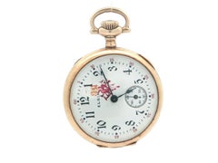 Antique 14k Gold Lady Raymond Elgin Size 5/0S Mechanical Open Face Pocket Watch