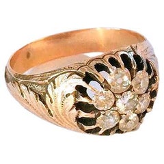 Antique Old Mine Cut Diamond Gold Ring