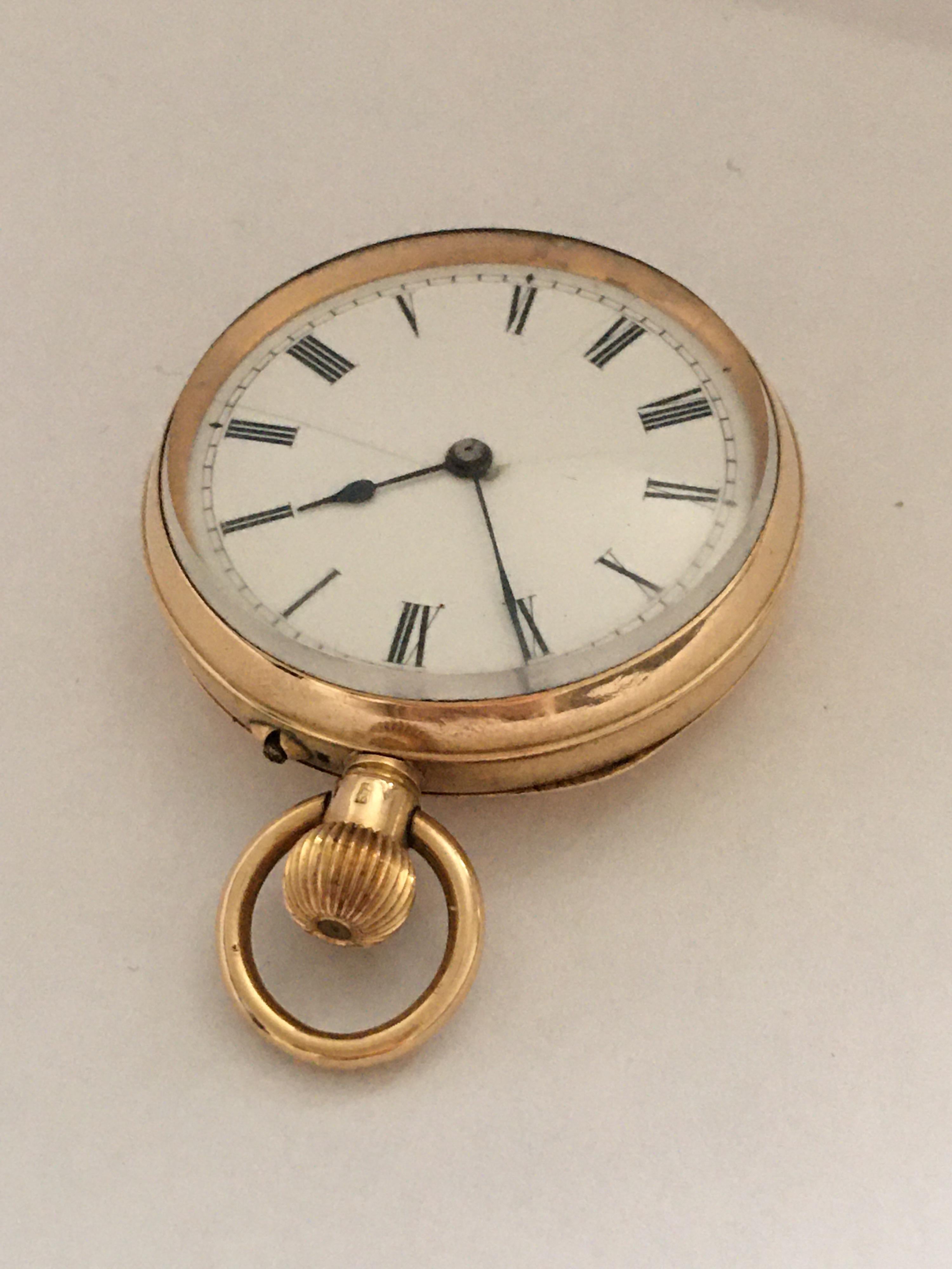Antique 14K Gold Penlington & Batty Liverpool & Manchester Small Pocket Watch For Sale 3