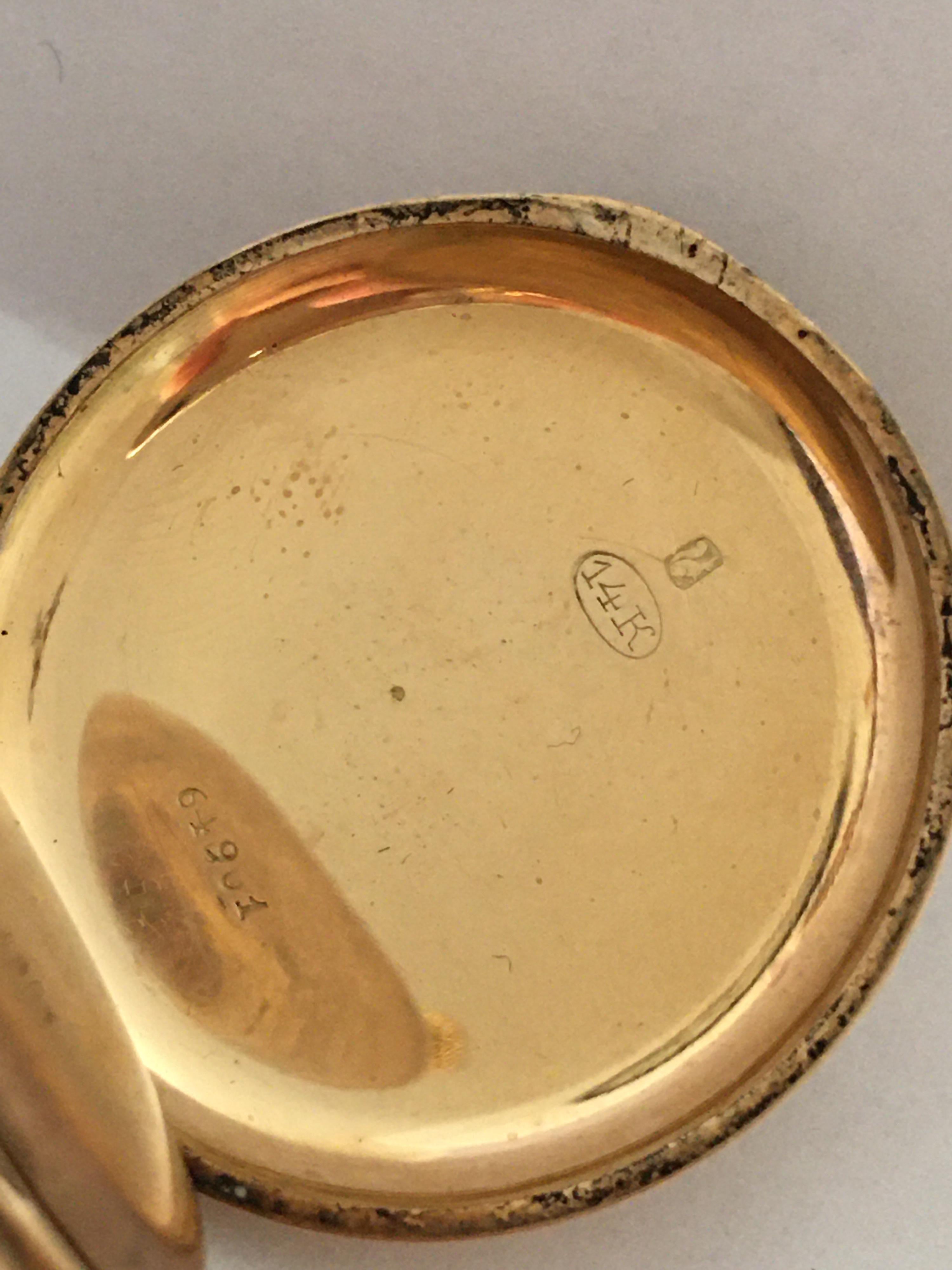 antique 14k gold pocket watch
