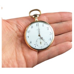 Antique 14k gold pocket watch, Moeris, open face 
