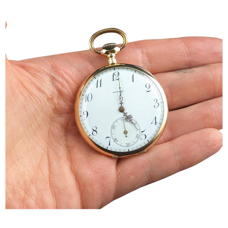 Montre De Poche Vintage Couleur Or 'Grandpa' - Mécanisme Japonais, Ouverture à Poussoir, Occasion