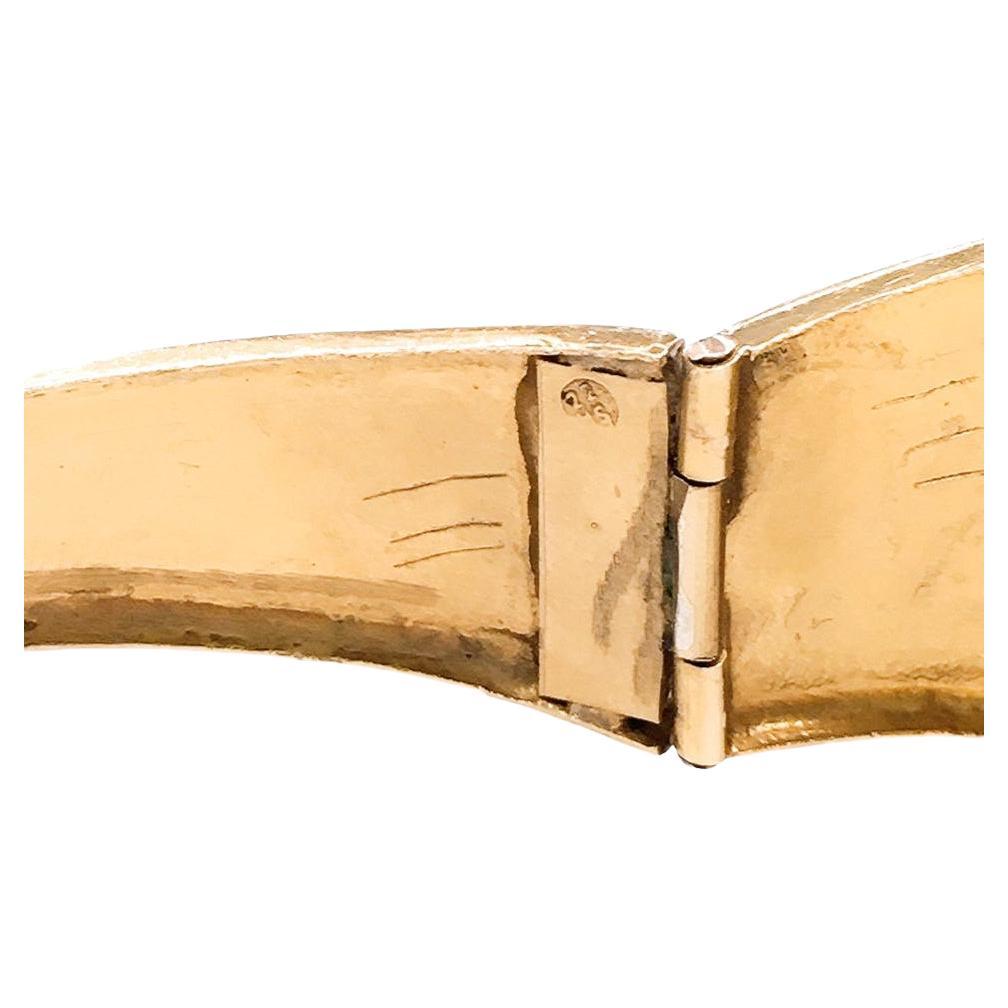 Bracelet jonc ancien en or avec ruban en vente 2