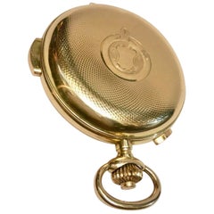 Antique 14K Gold Rocail Full Hunter Minute Repeater Chronograph Pocket Watch