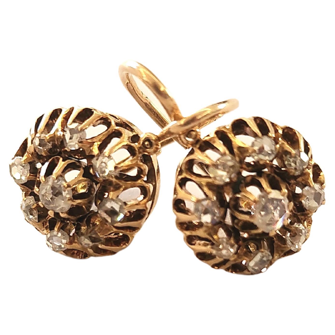 russian diamond earrings