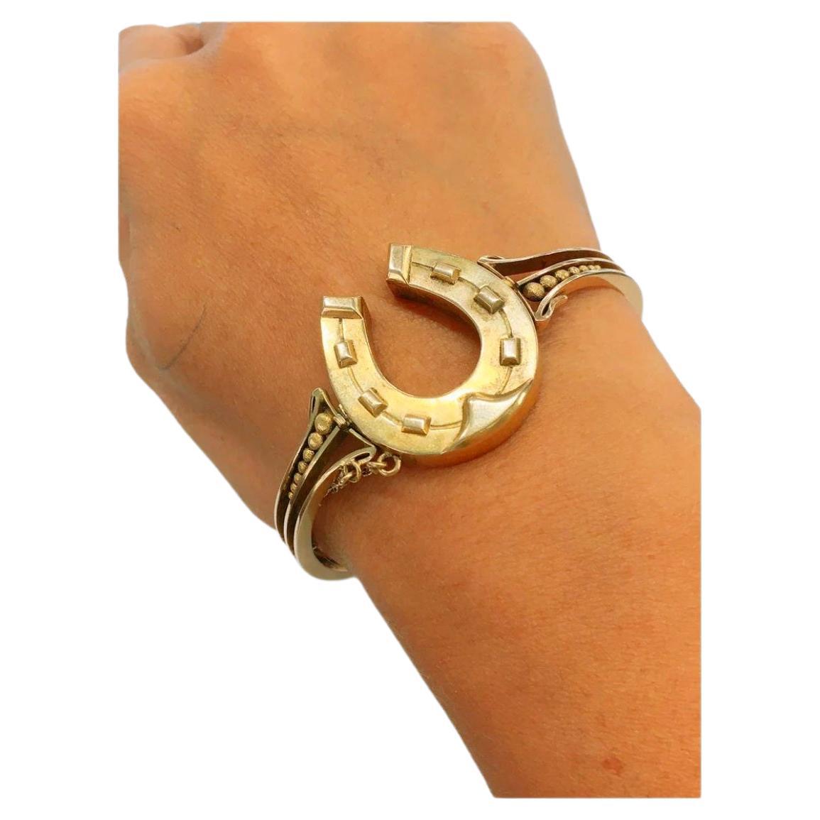 Women's Antique 1880s Russian Gold Braclete For Sale