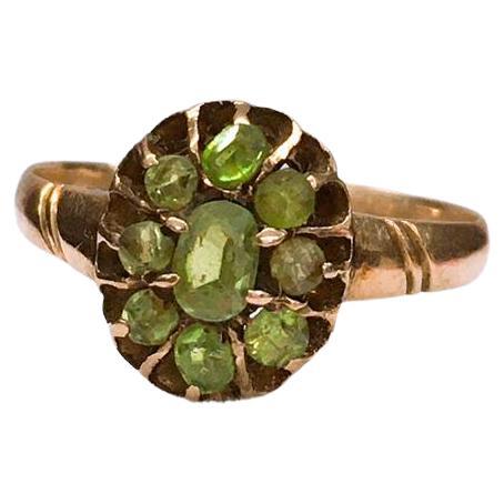 Antique Demantoid Russian Gold Ring For Sale 3