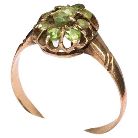 Antique Demantoid Russian Gold Ring For Sale 4
