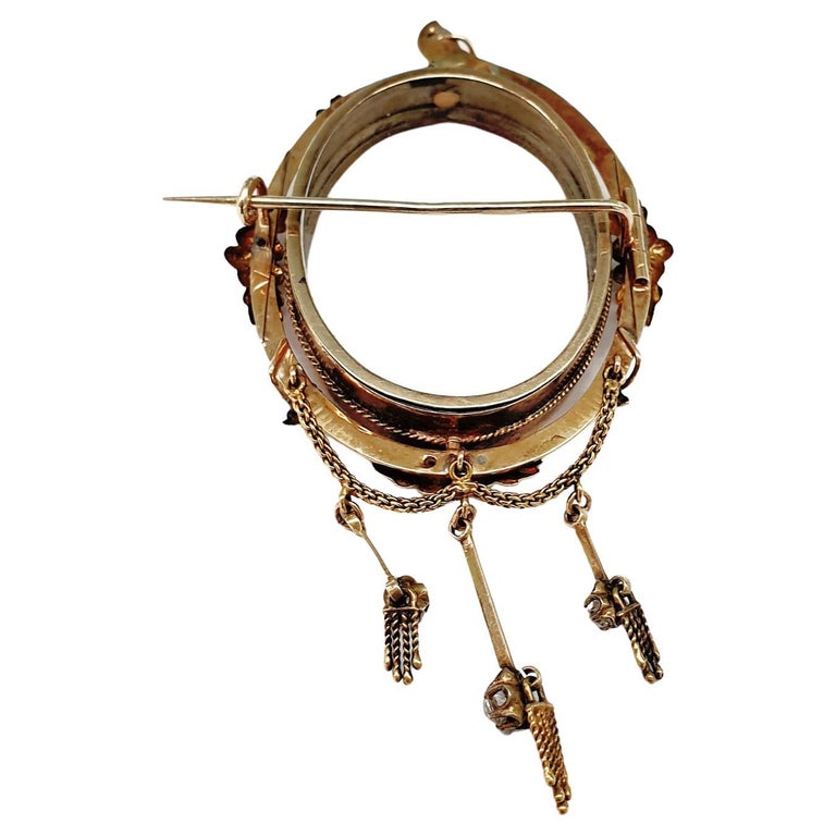 Antique 14k Gold Russian Diamond Locket Pendant For Sale at 1stDibs