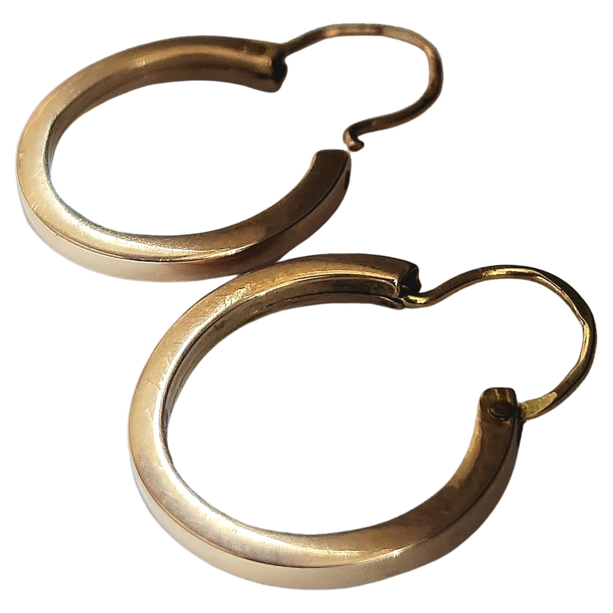Seltene Antike 14k Gold Ohrringe in Moskau während der russischen Zarenzeit 1907/1910.c Halle markiert 56 kaiserlichen russischen Gold-Standard und Moskau Assay Marke insgesamt Ohrring Länge 2,5cm 
