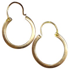 Vintage 1907s Russian Gold Hoop Earrings