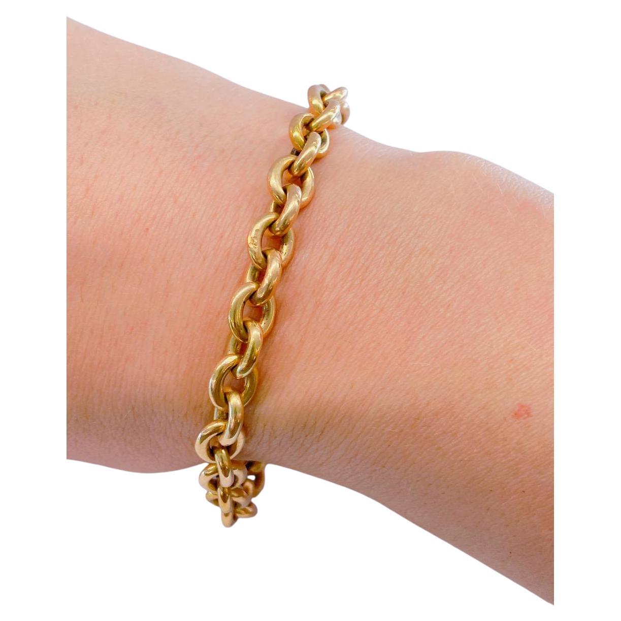 Antikes russisches Goldgliederarmband im Zustand „Gut“ im Angebot in Cairo, EG