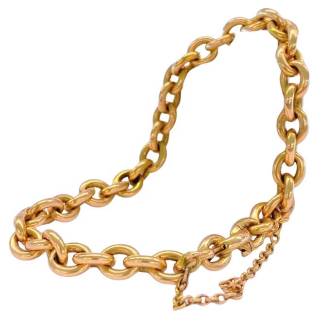 Antikes russisches Goldgliederarmband für Damen oder Herren im Angebot