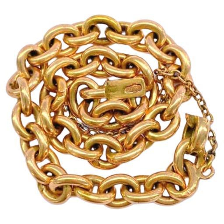 Antique Russian Gold Link Bracelet For Sale at 1stDibs