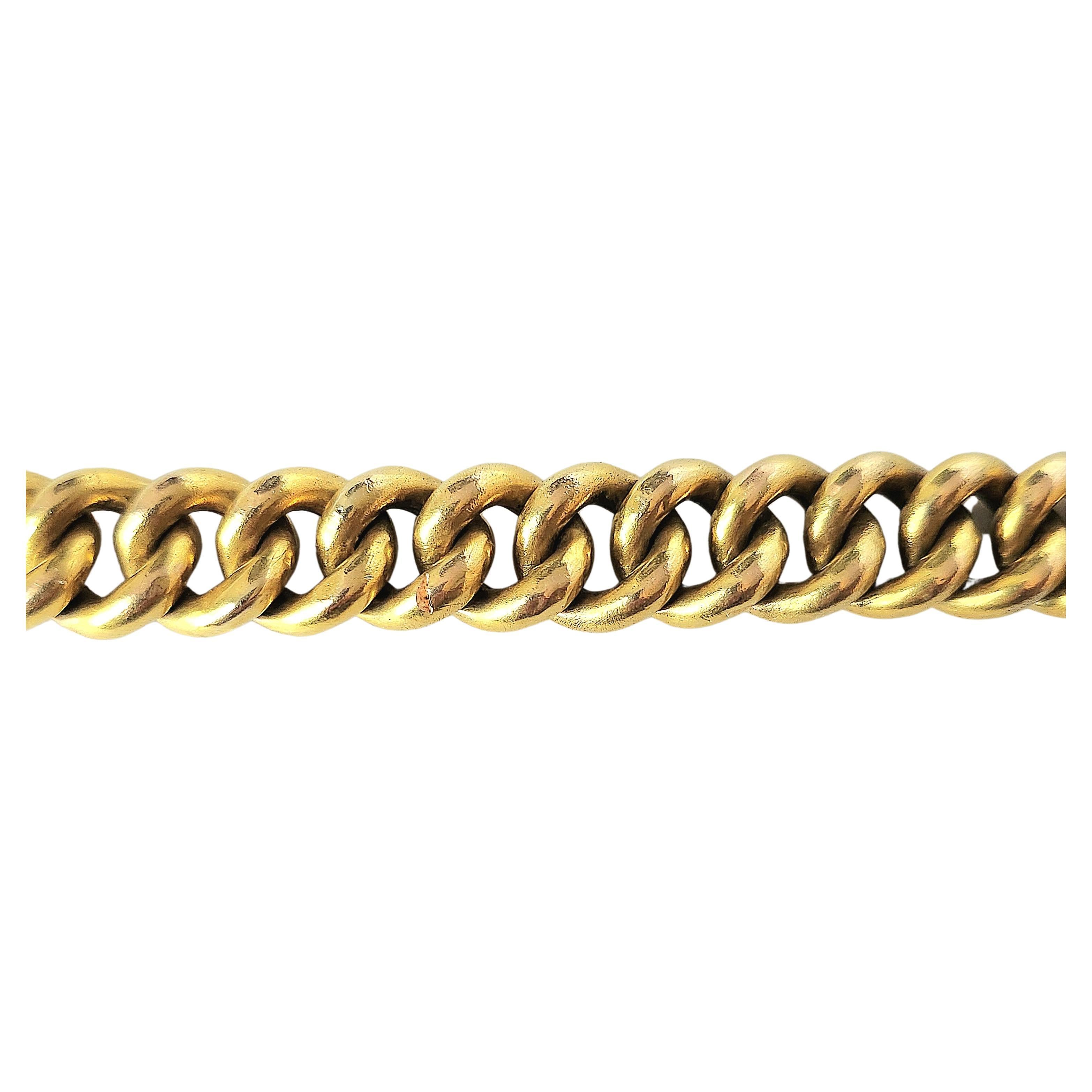 Bracelet russe à maillons en or des années 1880 en vente 2