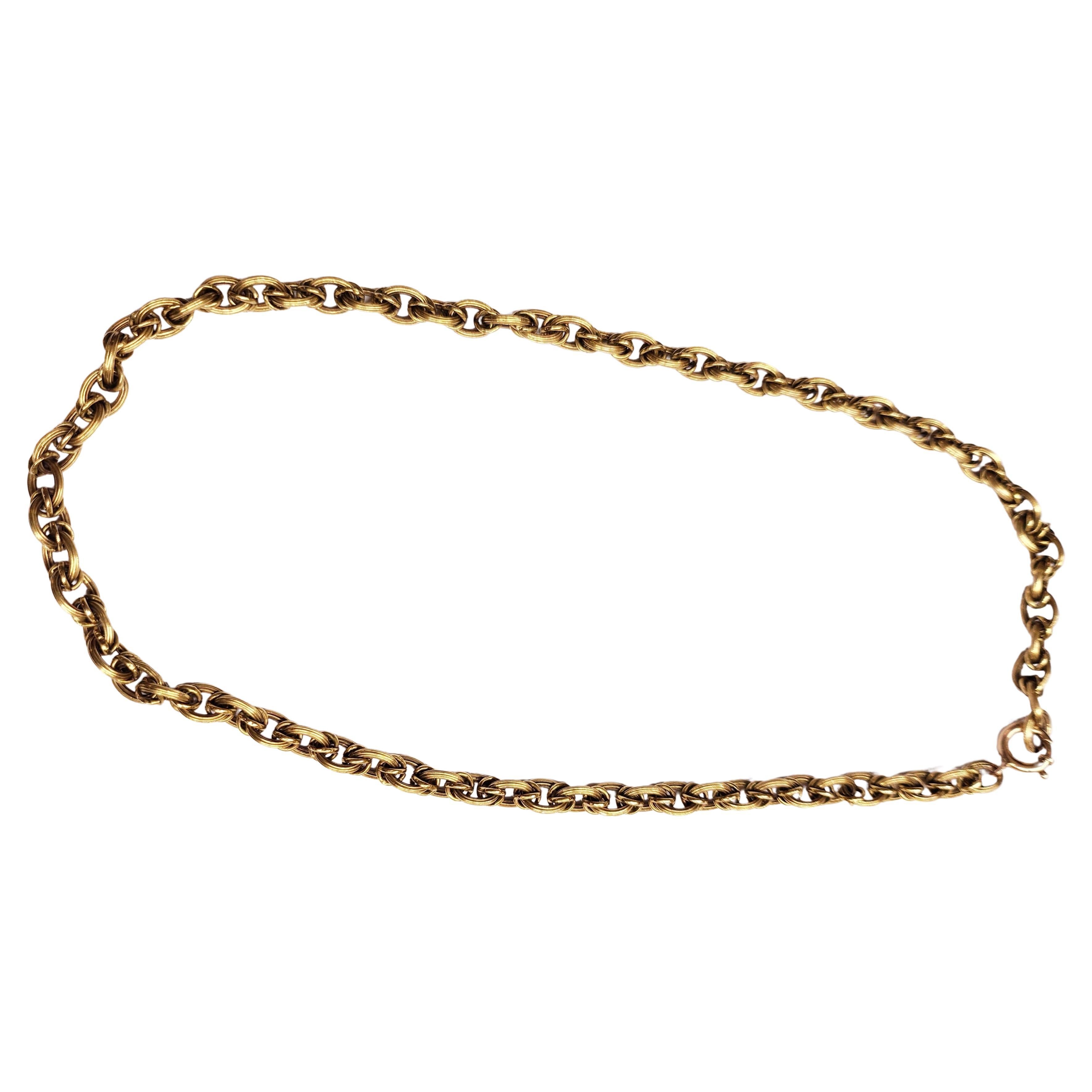 Antique Link Chain Russian Gold Necklace 1