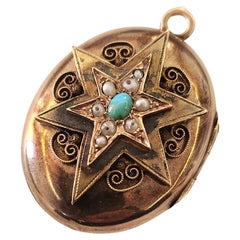 Antique 1883s Russian Gold Locket Pendant