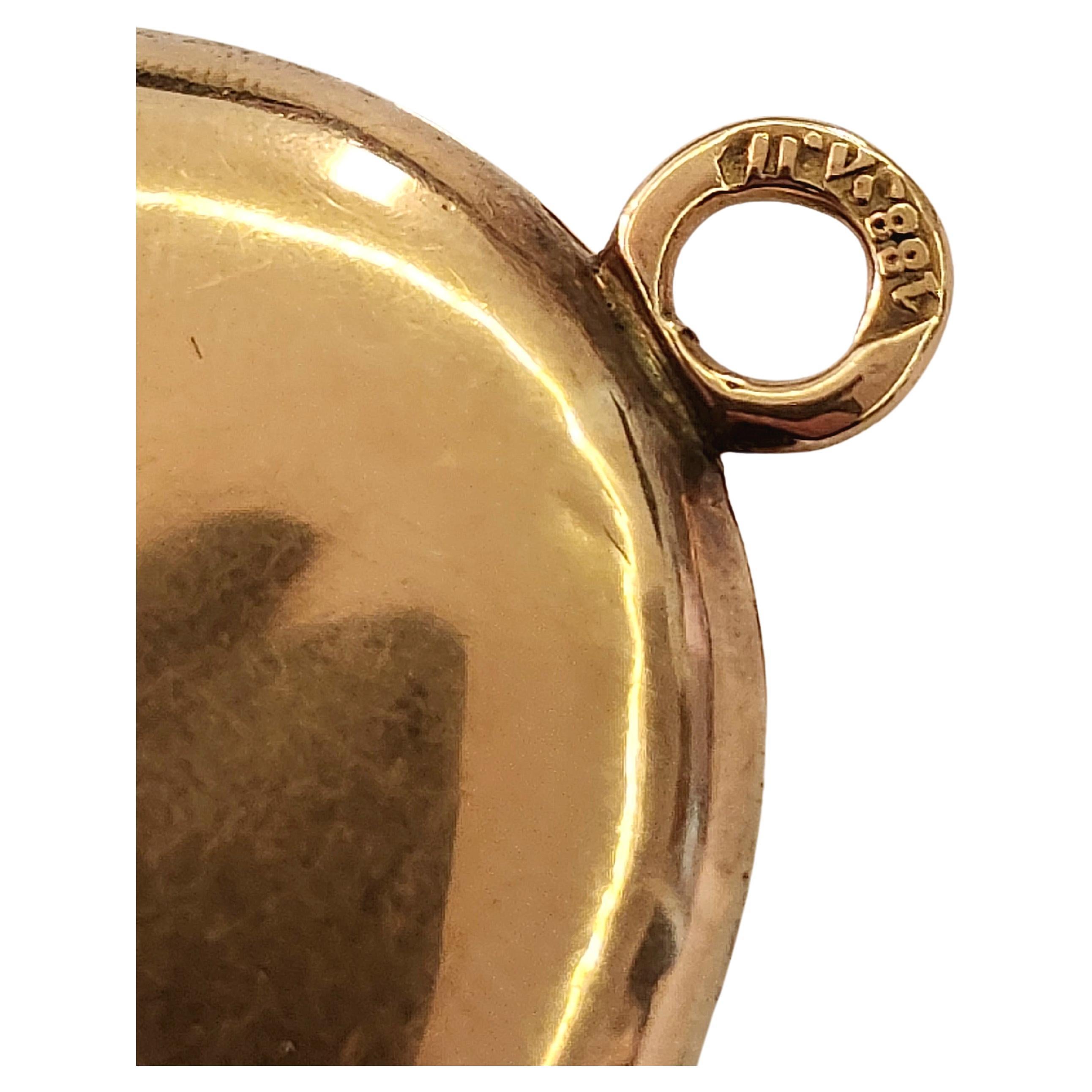Antique 1883s Russian Gold Locket Pendant For Sale 2