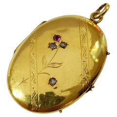 Antique Russian Gold Locket Pendant
