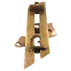 Antique Turquoise Anchor Russian Gold Brooch