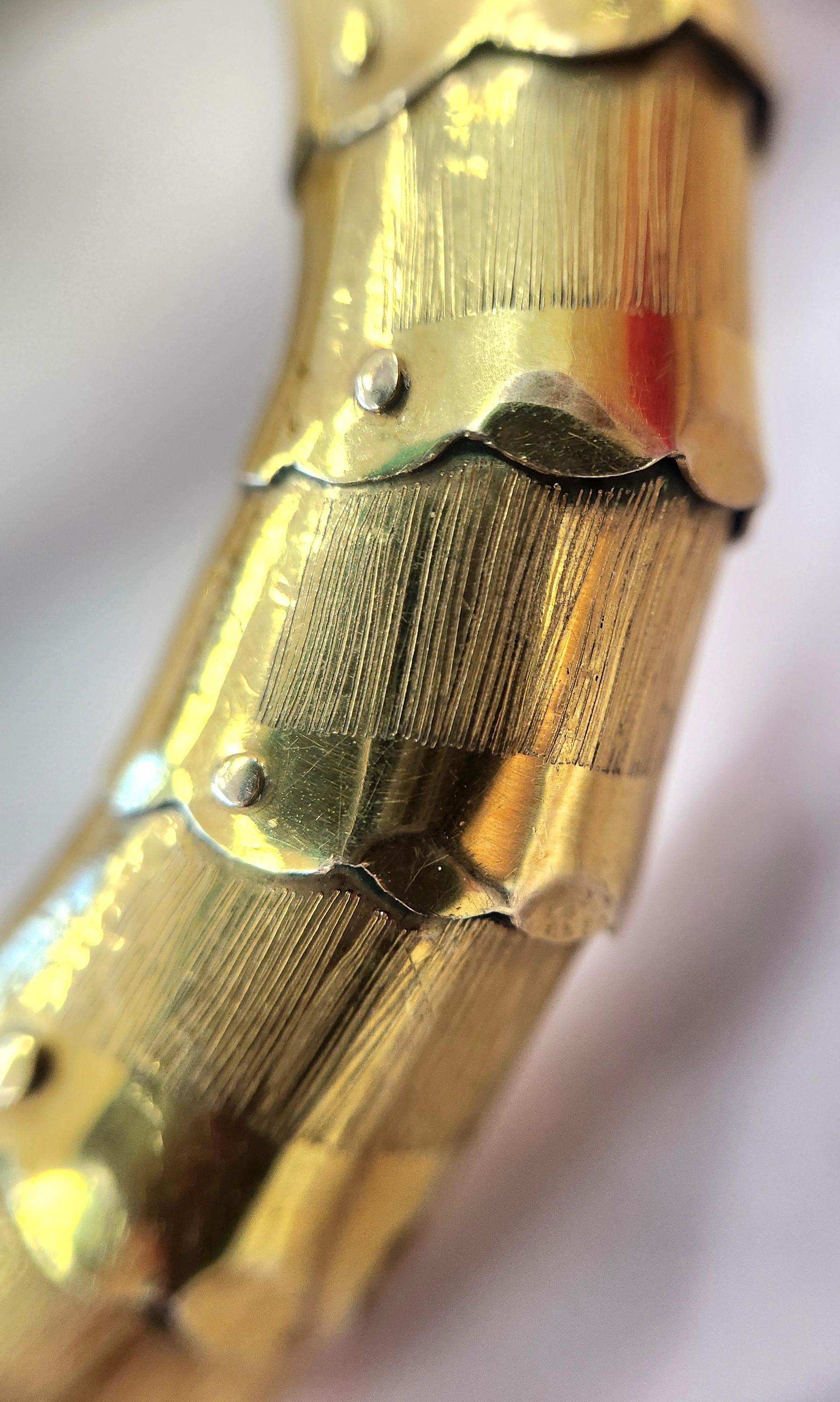 da uomo o donna Antico bracciale a forma di serpente in oro 14K con turchese e perle in vendita