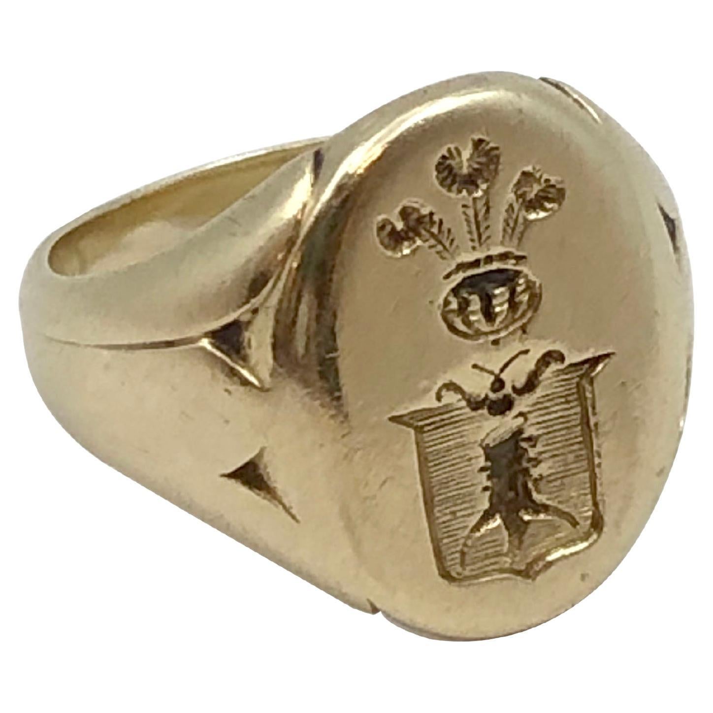 Antique 14k Gold Signet Ring