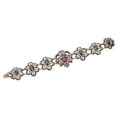 Antique 14K Gold Swiss Enamel Portraits Bracelet