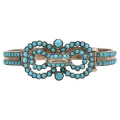 Bracelet ancien en or 14 carats avec turquoise