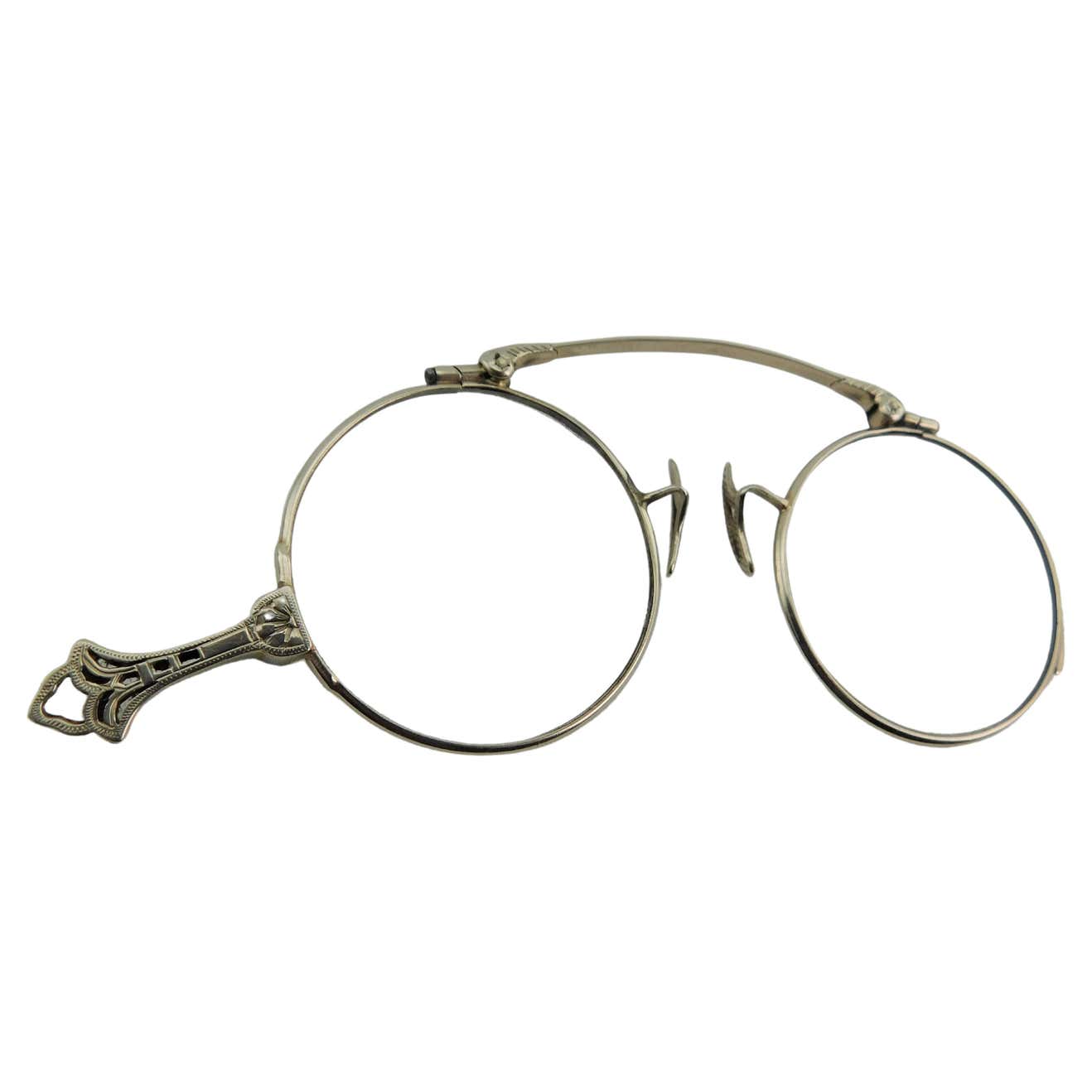 Antique 14K Gold Victorian Vintage Spectacles Lorgnette Eyeglasses with ...