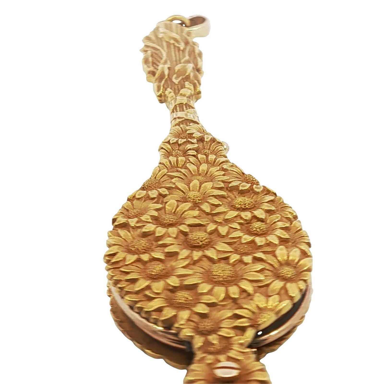Antique 14K Lorgnette Lecteurs Motif Floral Art Nouveau Or Jaune en vente 2
