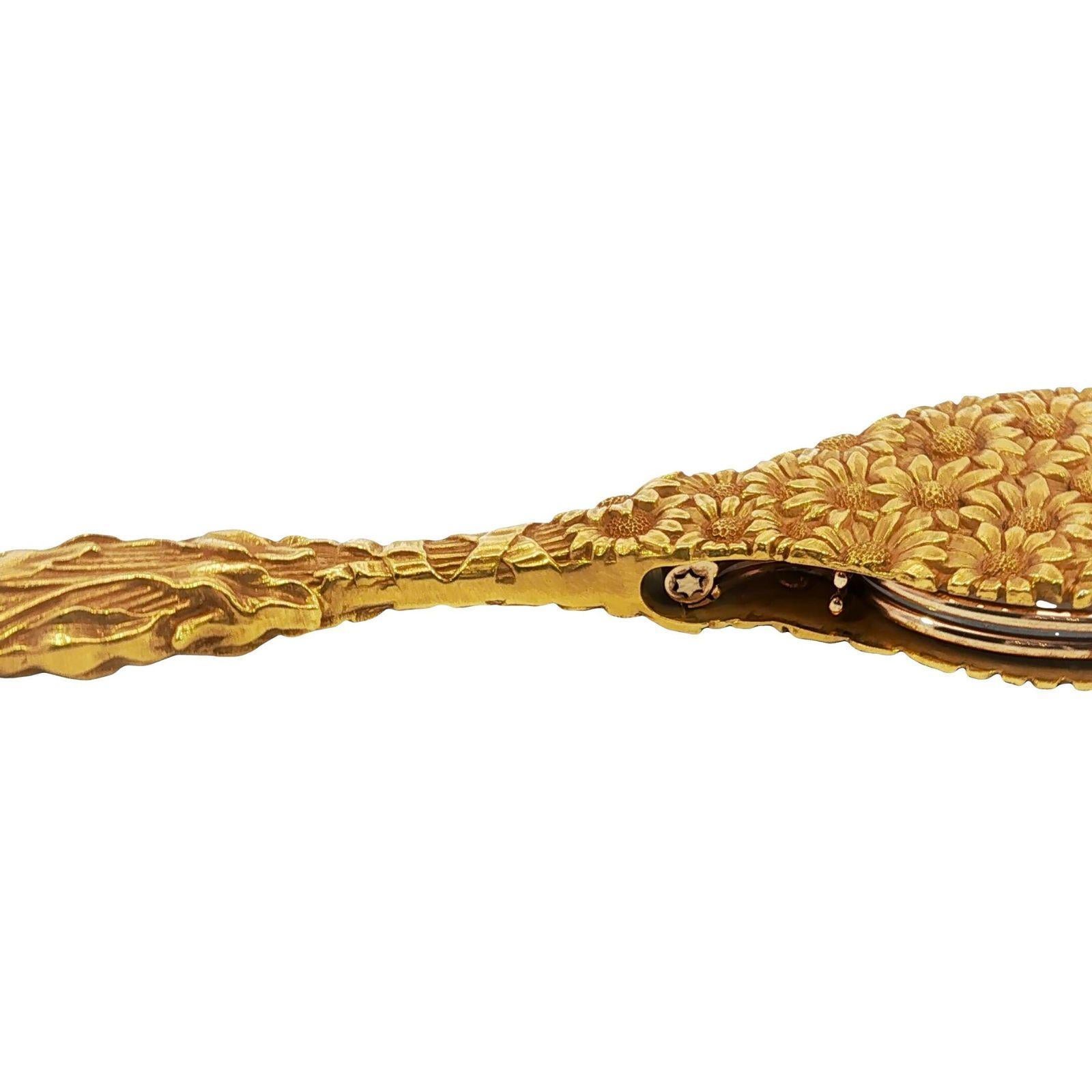 Antique 14K Lorgnette Lecteurs Motif Floral Art Nouveau Or Jaune en vente 4