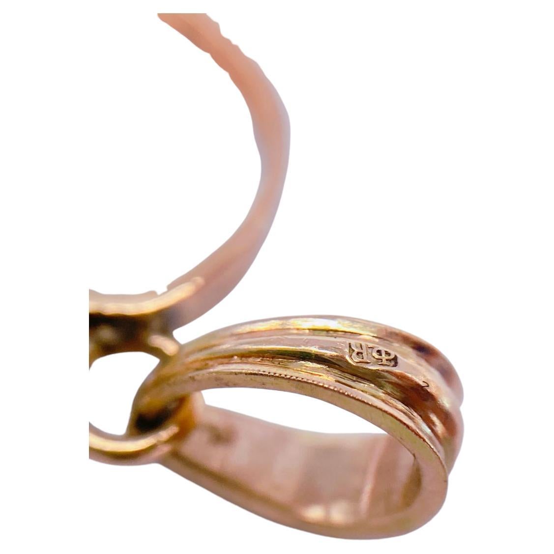 Pendentif ancien en or avec cœur en diamant taillé en rose Pour femmes en vente