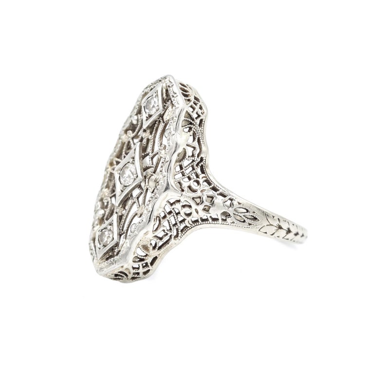 Antique White Gold Ring main image 0