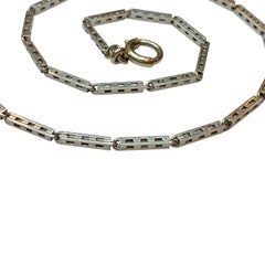 Antique 14K White Gold Watch Fob Chain