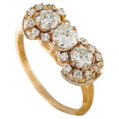Antiker 14K Gelbgold 1,0ct Diamant Ring MF23-050626