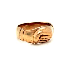 Antique 14K Yellow Gold Fede Ring.