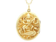 Antique 14k Yellow Gold Locket Pendant