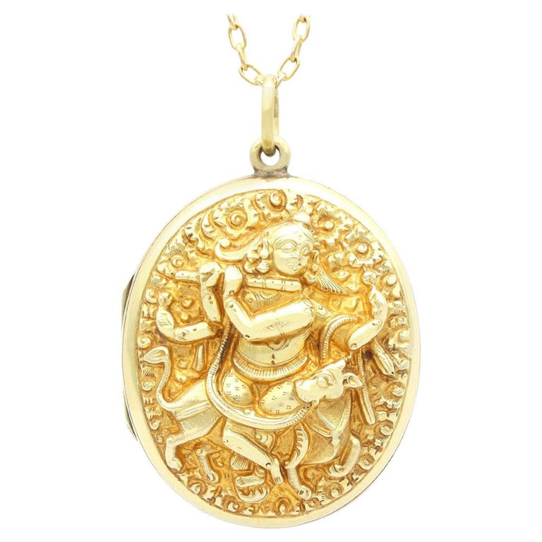 Pendentif En Or Jaune 14 Carats (585) Avec Diamant - Style Ancien/vintage - Neuf Avec étiquettes