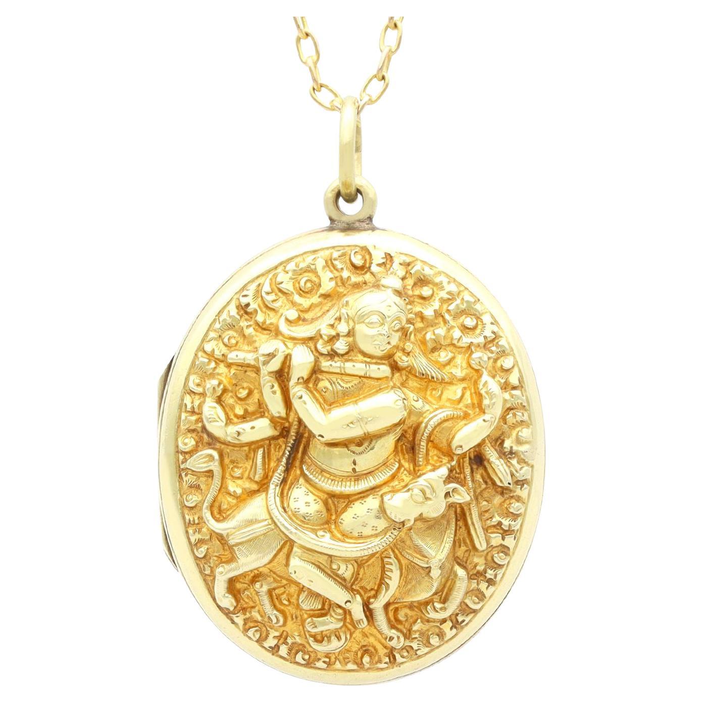 Large Antique Russian Diamond Star Pendant Locket at 1stDibs