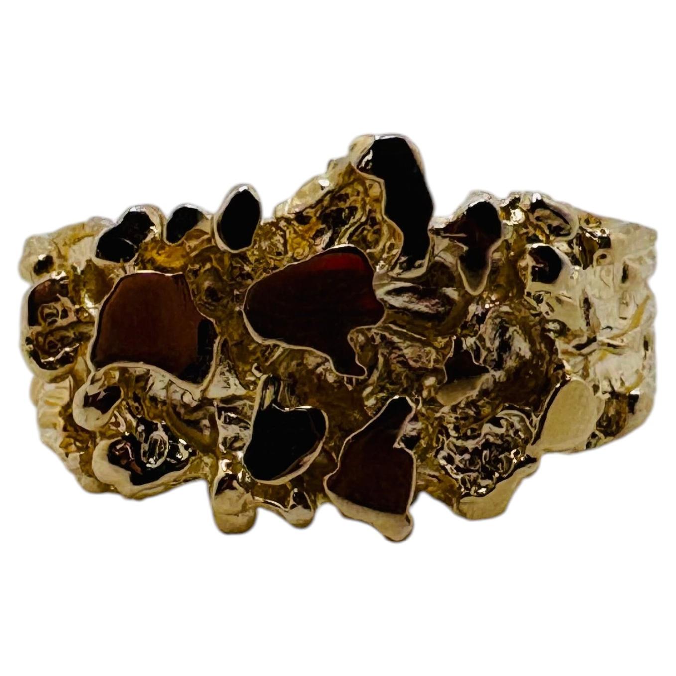 When were gold nugget rings popular?