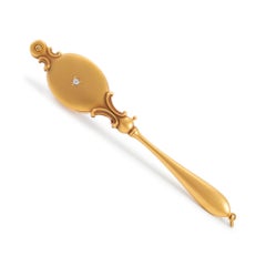 Antico orologio Foldes in oro giallo 14 carati con diamanti taglio europeo