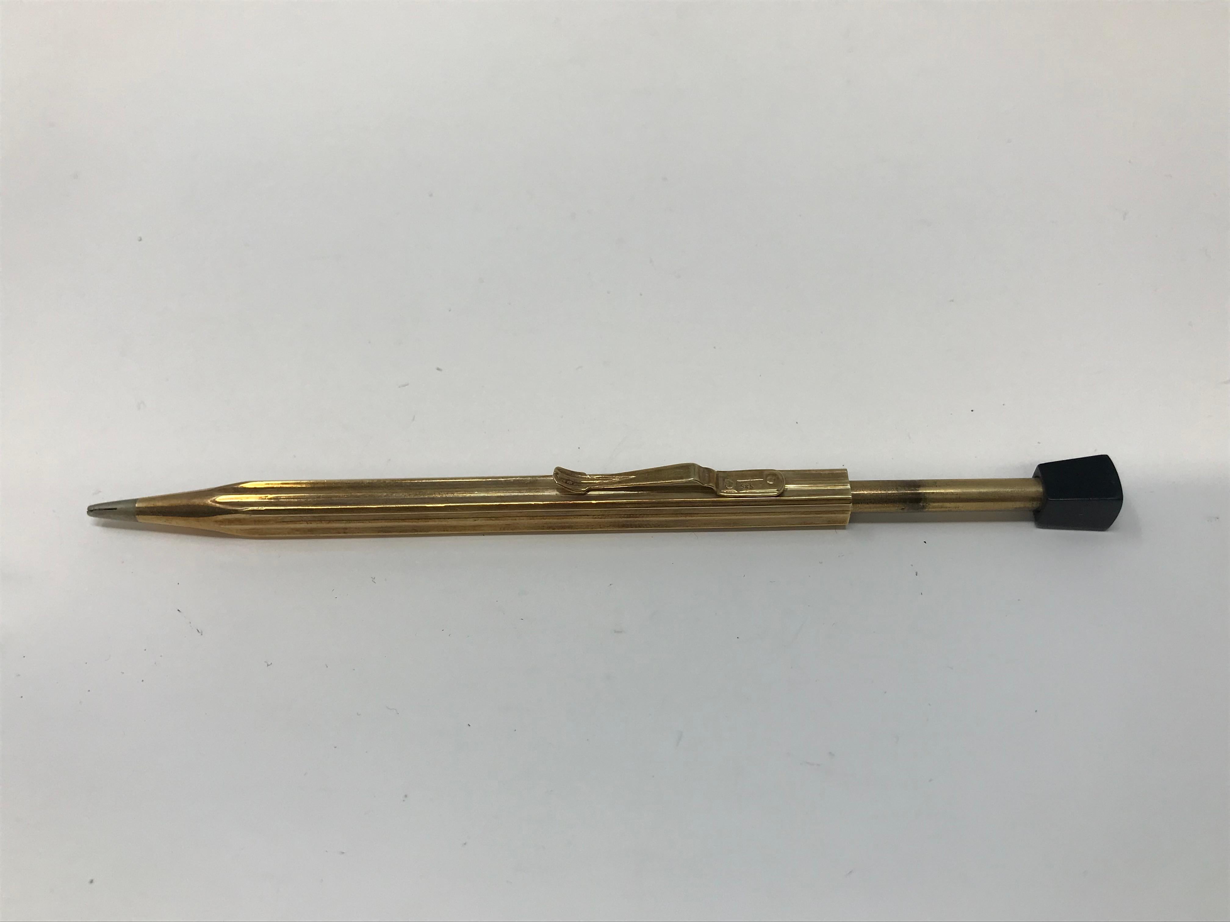 Antique 14k Yellow Gold Pencil Pen For Sale 1