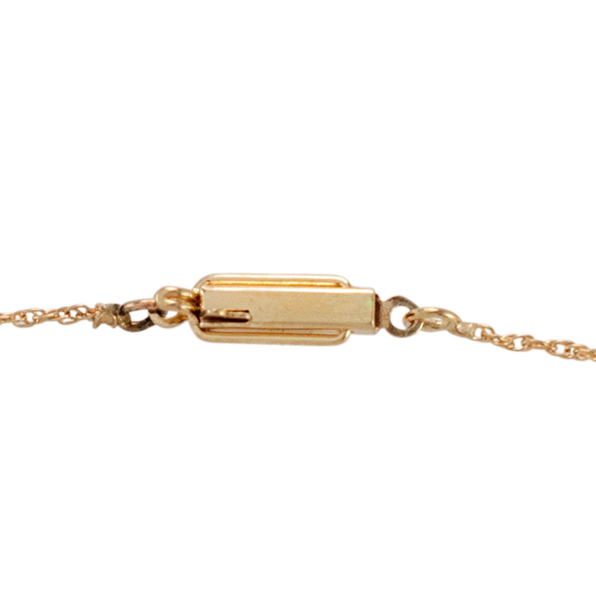 Antike 14K Gelbgold Saphir-Diamant-Tropfen-Anhänger-Halskette im Angebot 1
