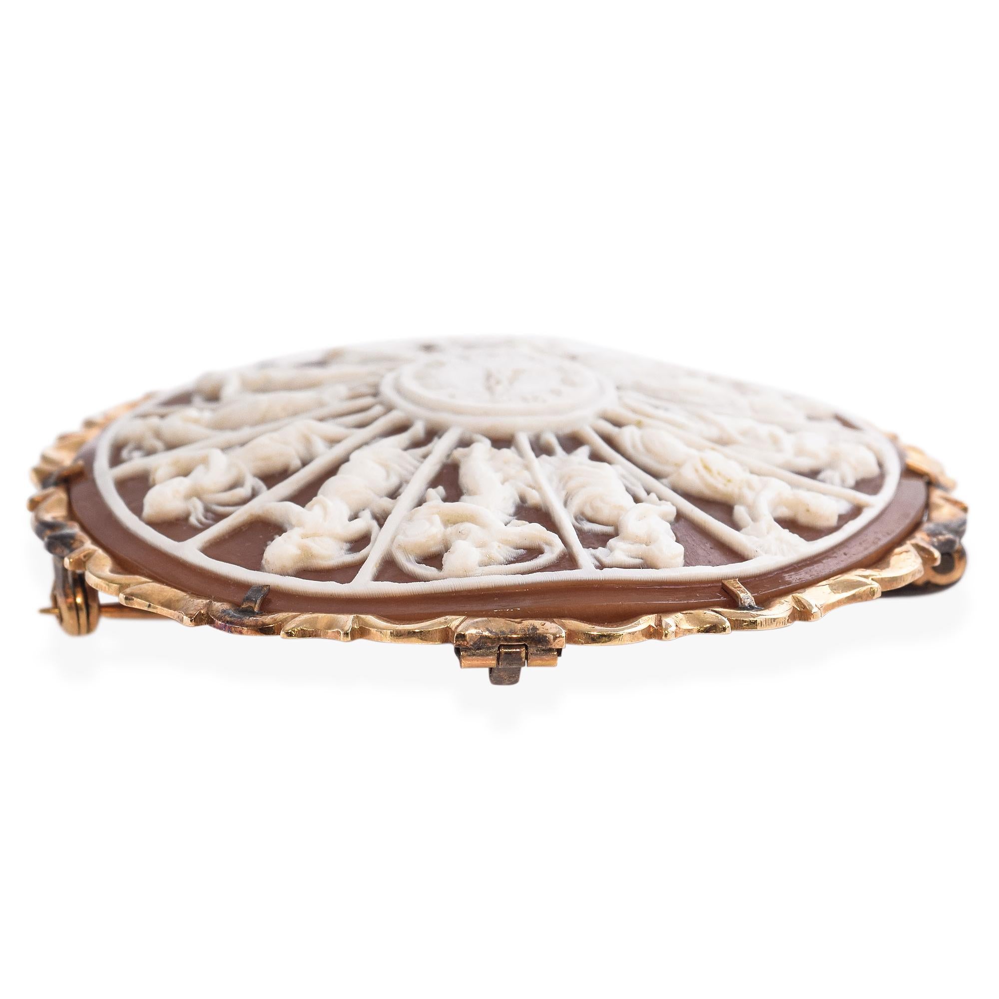 De las mujeres Broche vintage de oro amarillo de 14k 