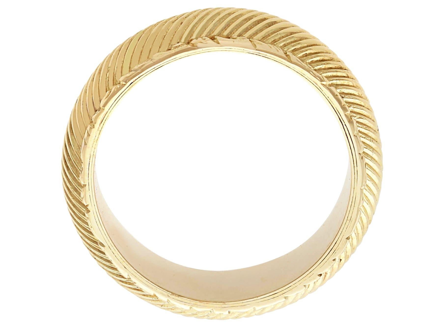 Antiker 14k Gelbgold Ehering / Ring Circa 1820 im Angebot 2
