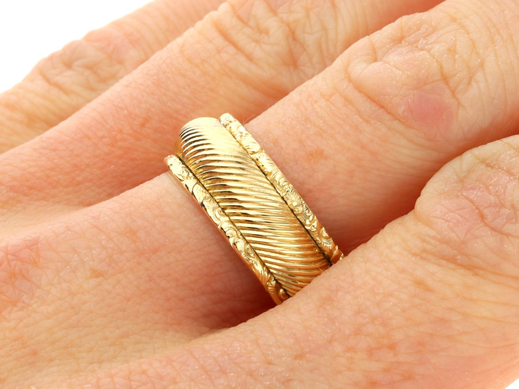 Antique 14k Yellow Gold Wedding Band / Ring Circa 1820 For Sale 4