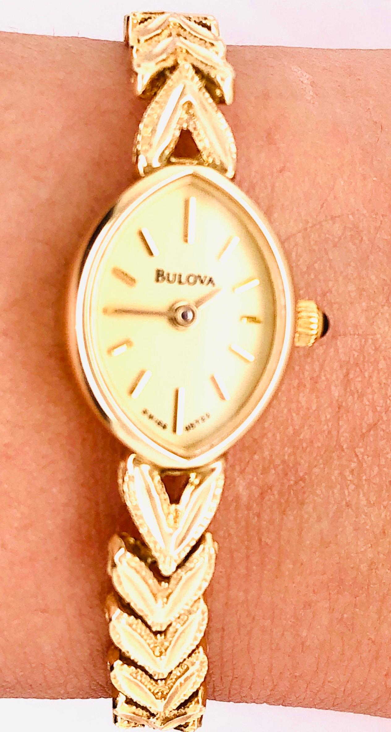 bulova 14k gold watch vintage