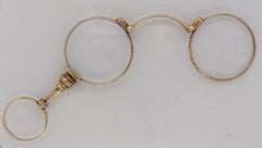 Antique 14kt Yellow Gold Lorgnette Handle Opera Eye Glasses